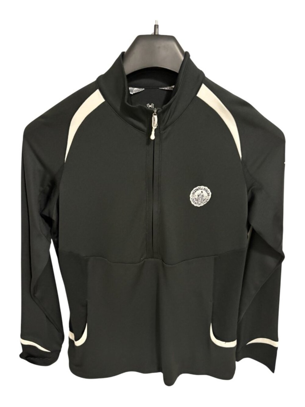 Under Armour Womens 1/2 Zip Jacket Size Large Olympia Fields CC Black